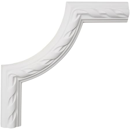 Ekena Millwork 10"W x 10"H x 3/4"P Reeded Acanthus Leaf Panel Moulding Corner (matches moulding PML01X00JA) PML10X10JA